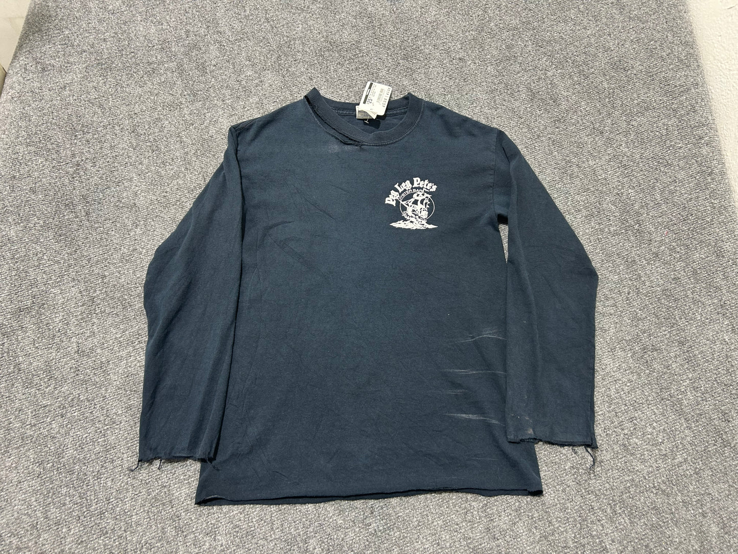 Peg Leg Pete's Oyster Bar Longsleeve Tee - Black Size Small