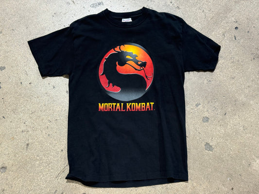 Mortal Kombat Dragon Logo Tee - Black Size Large (20.5x30)