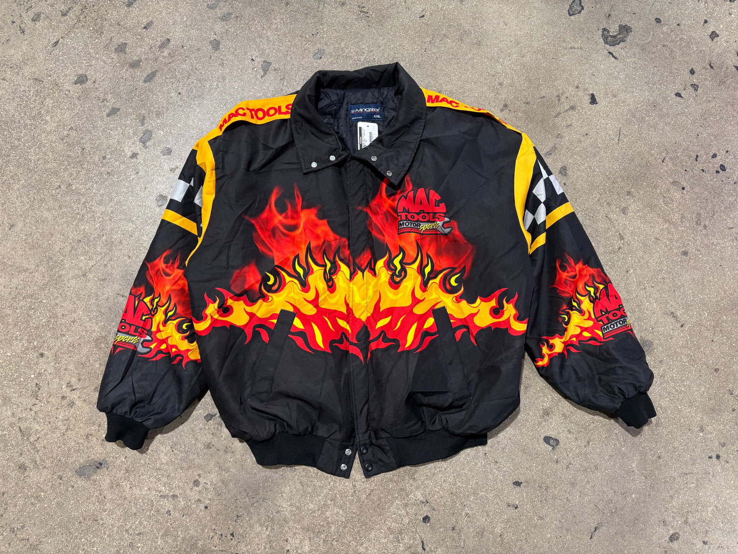 Mac Tools AOP Flames Jacket - Black Size XXL