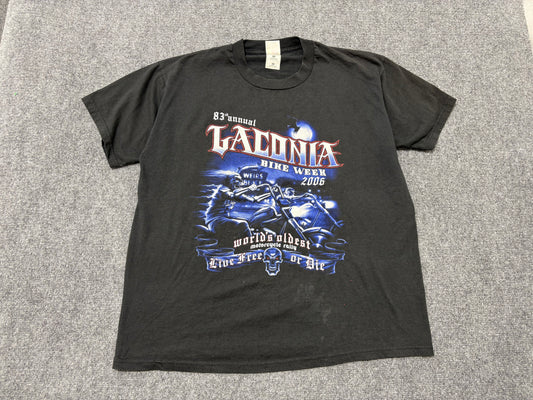 2006 Laconia Bike Week Tee - Black Size XL
