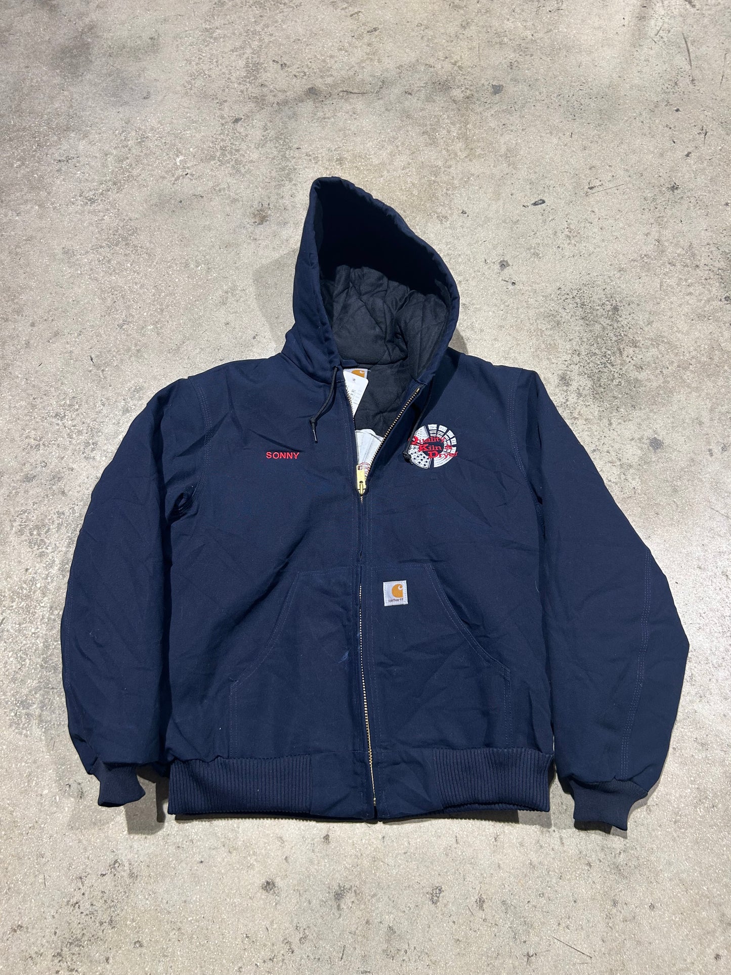 Carhartt Quality Kiln & Dryer Hooded Work Jacket - Navy Size Medium