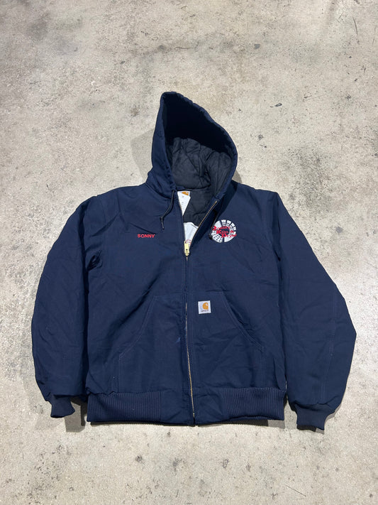 Carhartt Quality Kiln & Dryer Hooded Work Jacket - Navy Size Medium