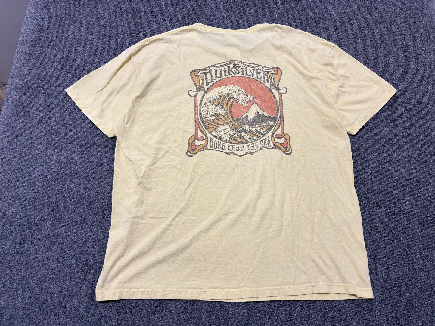 Quiksilver Born From The Sea Tee - Yellow Size XXL