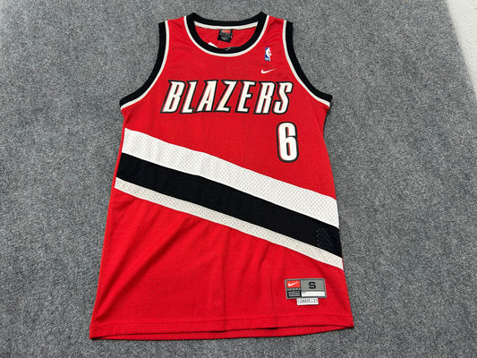 Portland Trailblazers Wells #6 Basketball Jersey - Rede Size Small