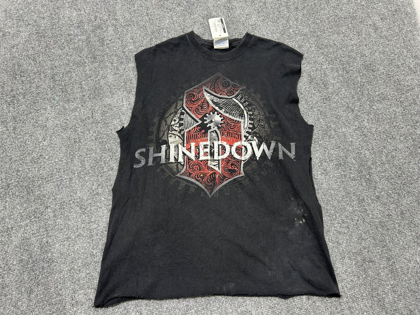 Cutoff Sleeveless 2009 Shine Down Sound of Madness Tee - Black Size Medium