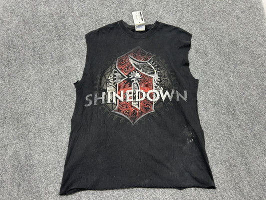 Cutoff Sleeveless 2009 Shine Down Sound of Madness Tee - Black Size Medium