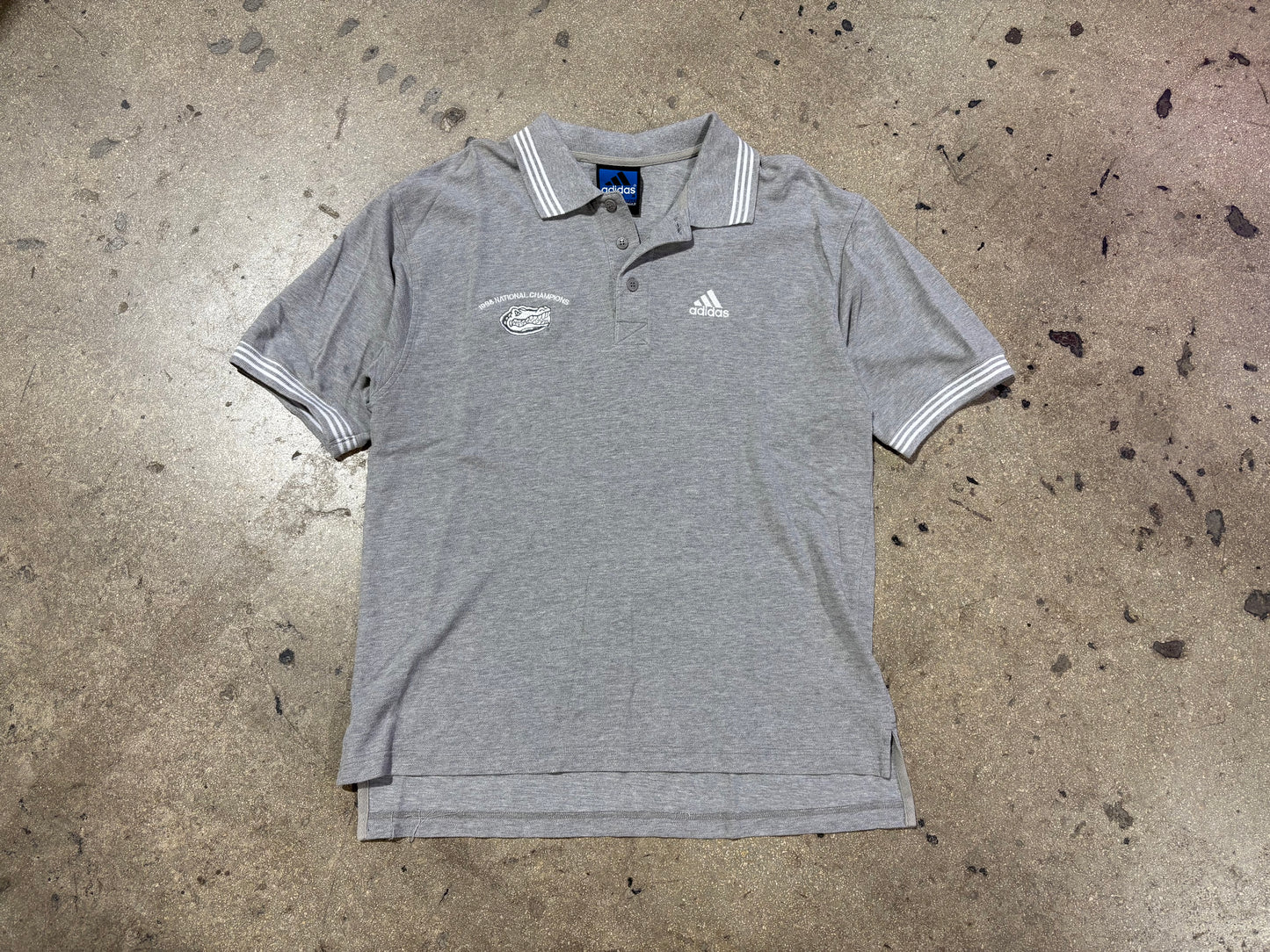 1998 Florida Gators National Champions Polo Shirt - Grey Size Medium