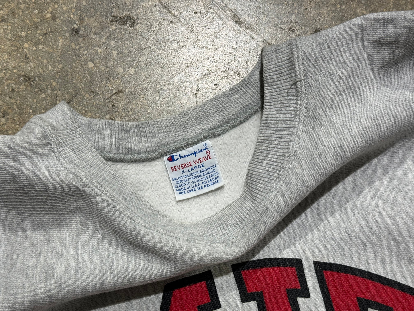 Champion M.I.T Reverse Weave Crewneck - Grey Size XL