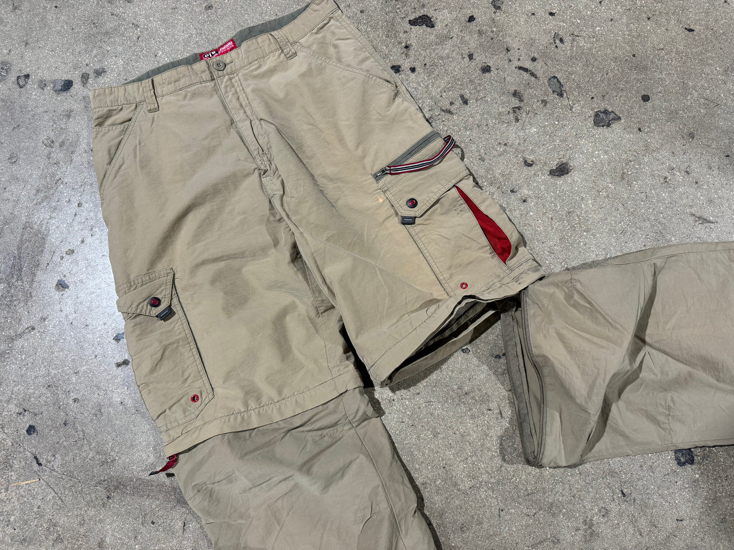 OTB Adjustable Cargo Pants - Khaki Size 36x30