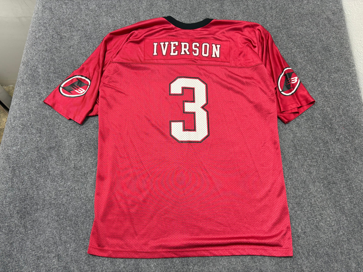 Iverson 3 Bulldog Football Jersey - Red Size XXL