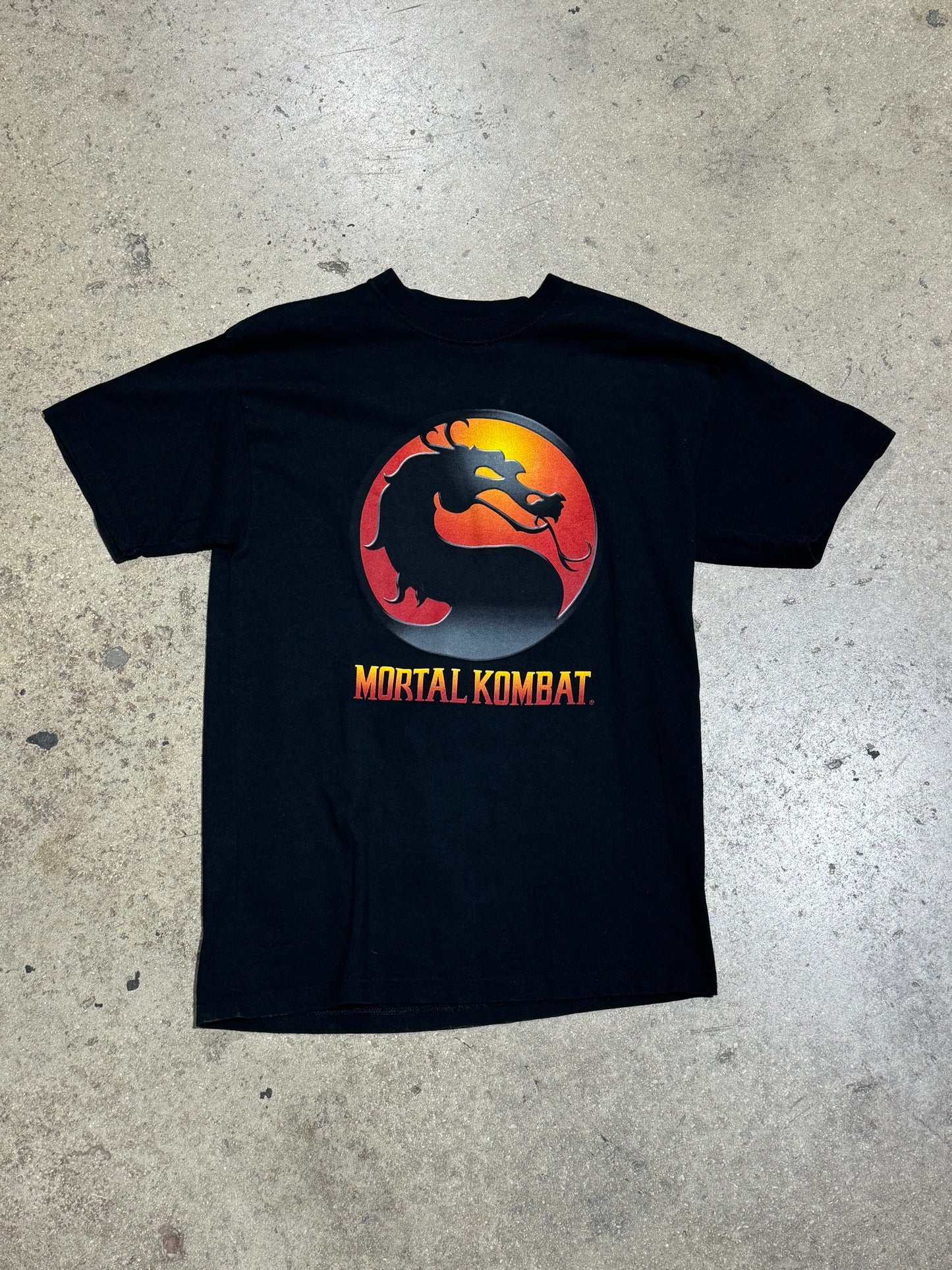 Mortal Kombat Dragon Logo Tee - Black Size Large