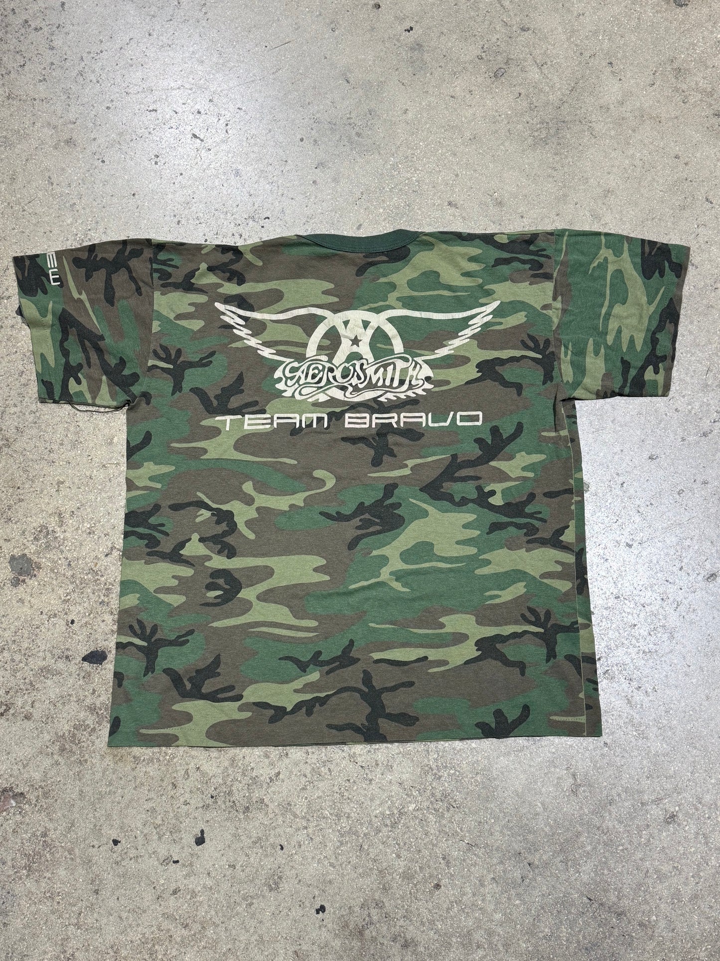 Aerosmith Just Push Play Camo Album Tee - Green Size XL