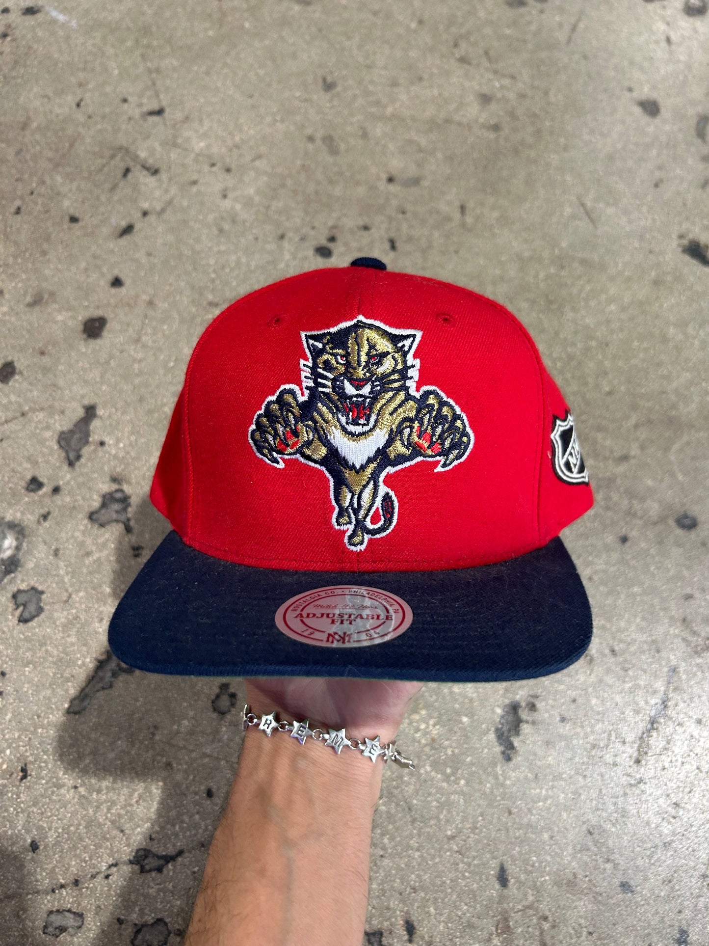 Florida Panthers Mitchell Ness Hat - Navy/Red(con)