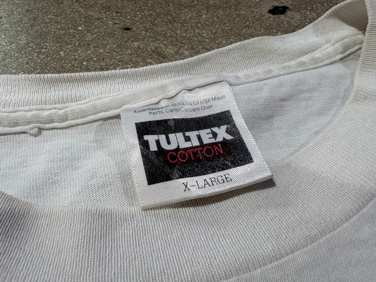 Paint Splatter 1994 Fred Flintstone Double Sided Tee - White Size XL