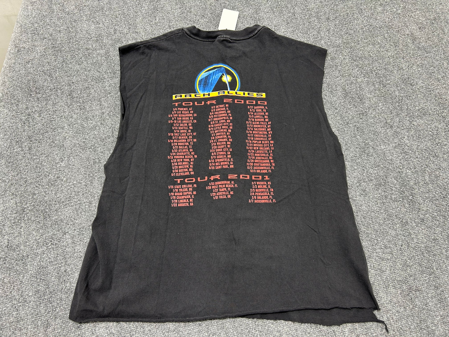Cutoff Sleeveless 2000 Styx And Reo Speedwagon Arch Allies Tee - Black Size XL