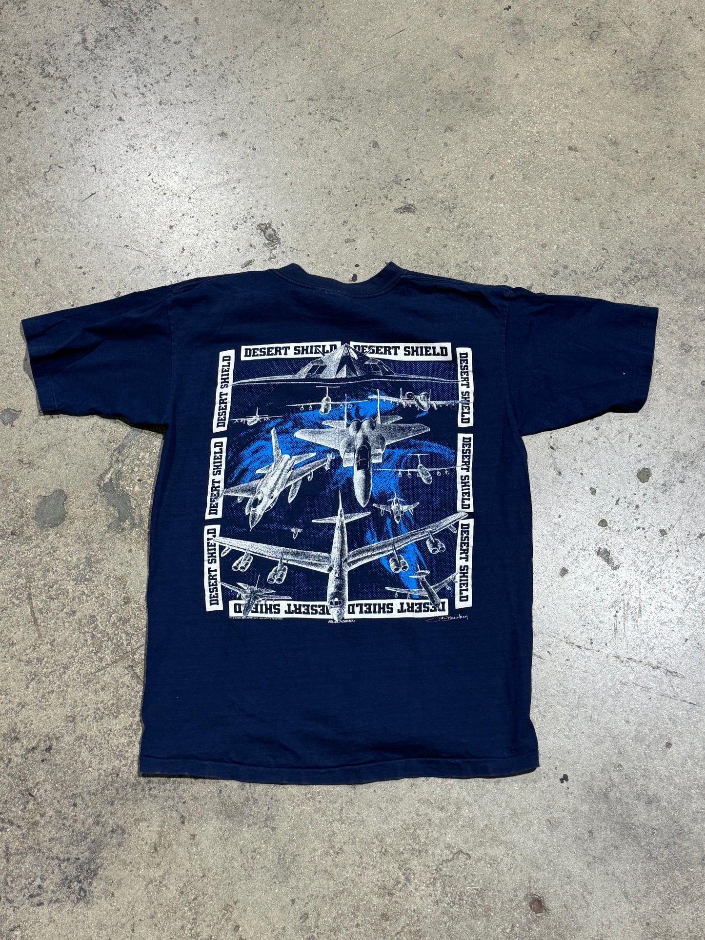 1990 Desert Shield Tee - Navy Size XL