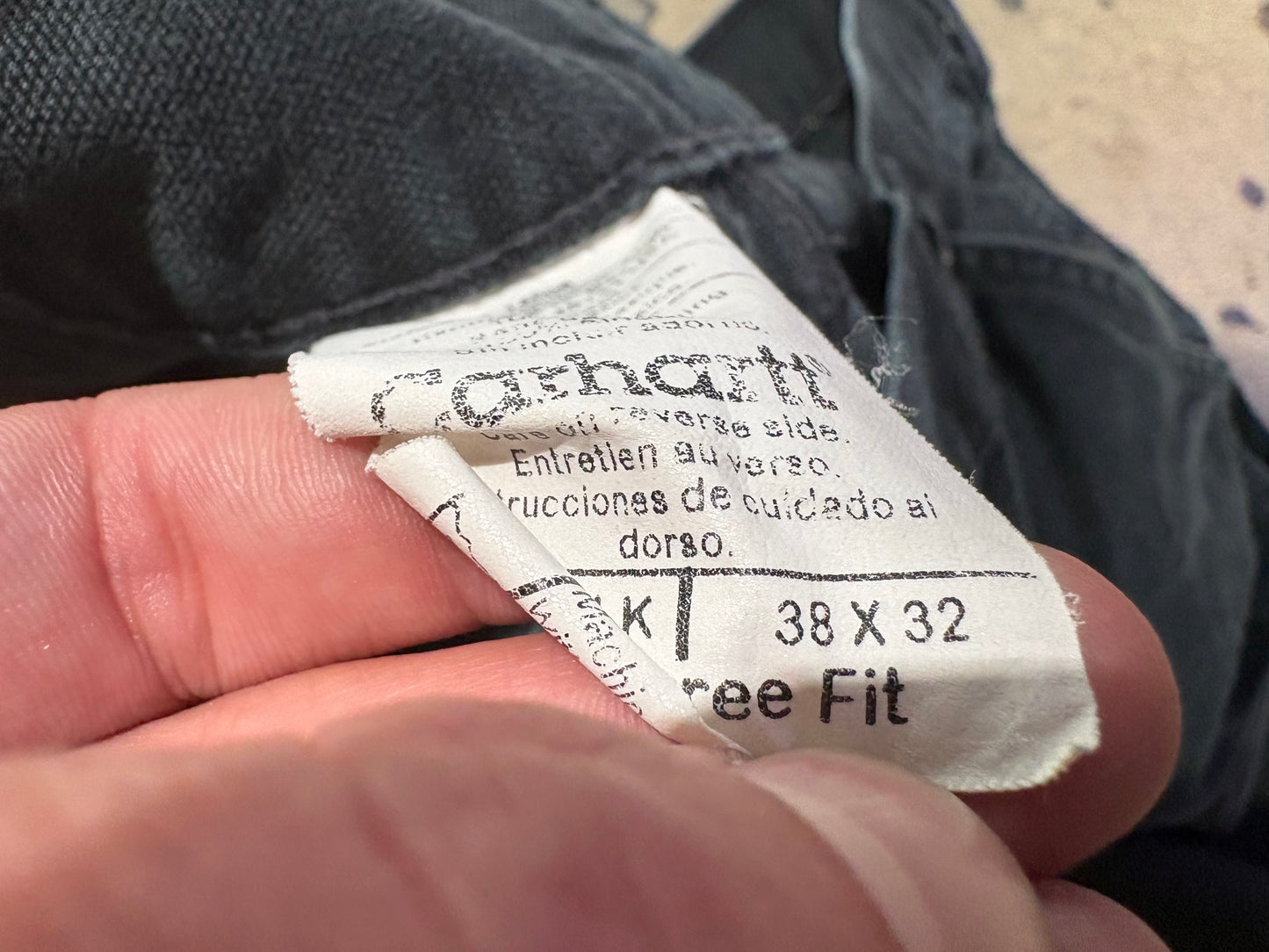 Carhartt Double Knee Pants - Faded Black Size 38x32