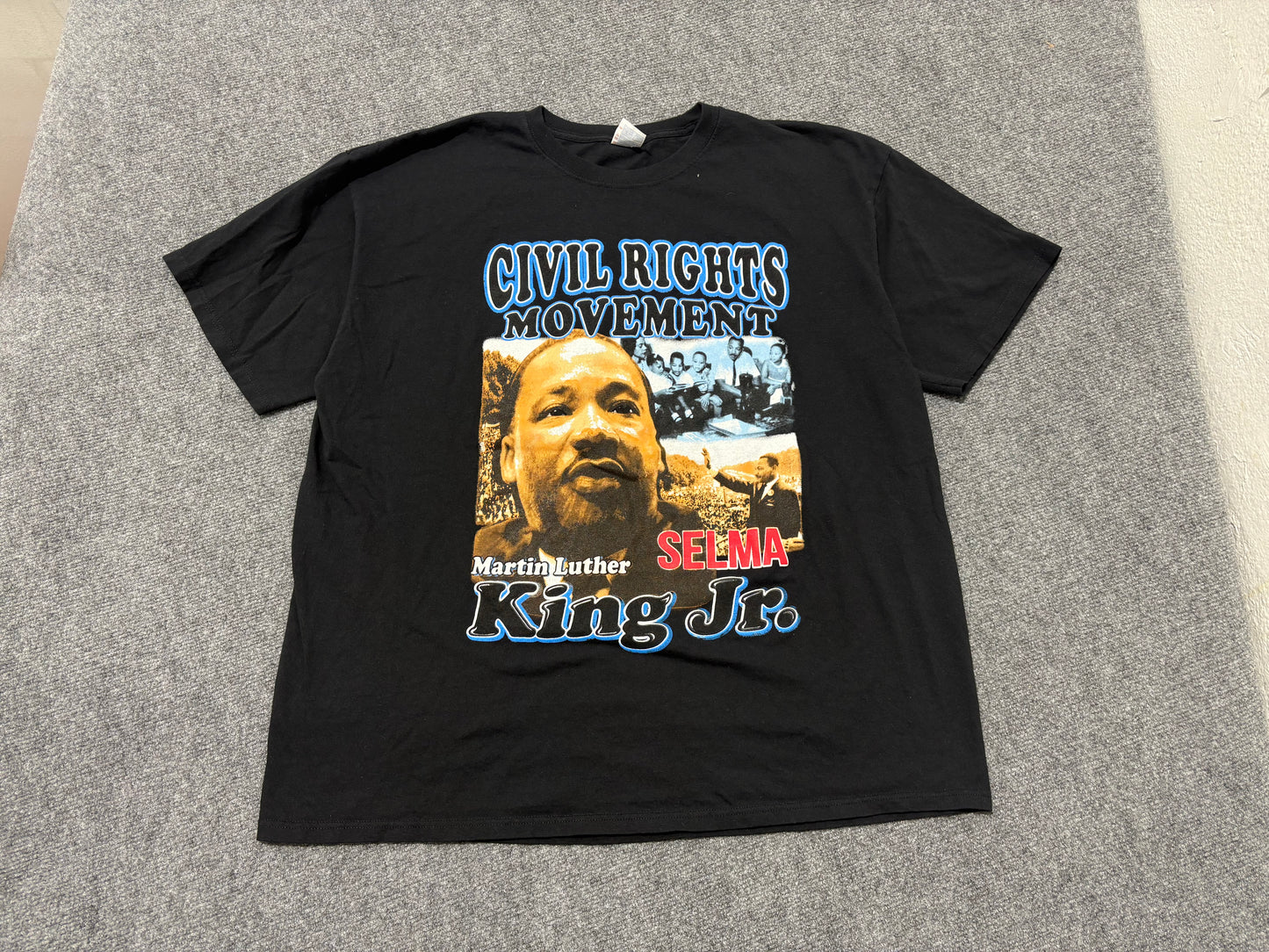 MLK Civil Rights Movement Tee - Black Size XXL