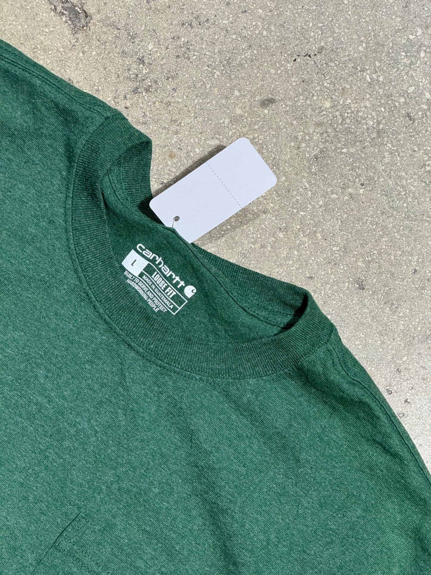 Carhartt Longsleeve Pocket Tee - Green Size Large