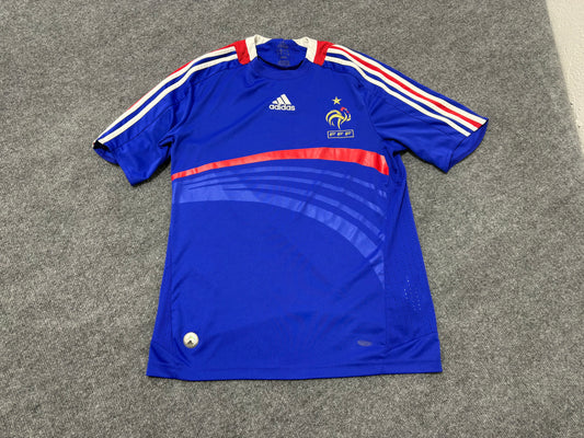 2007 Adidas France Soccer Jersey - Blue Size Large