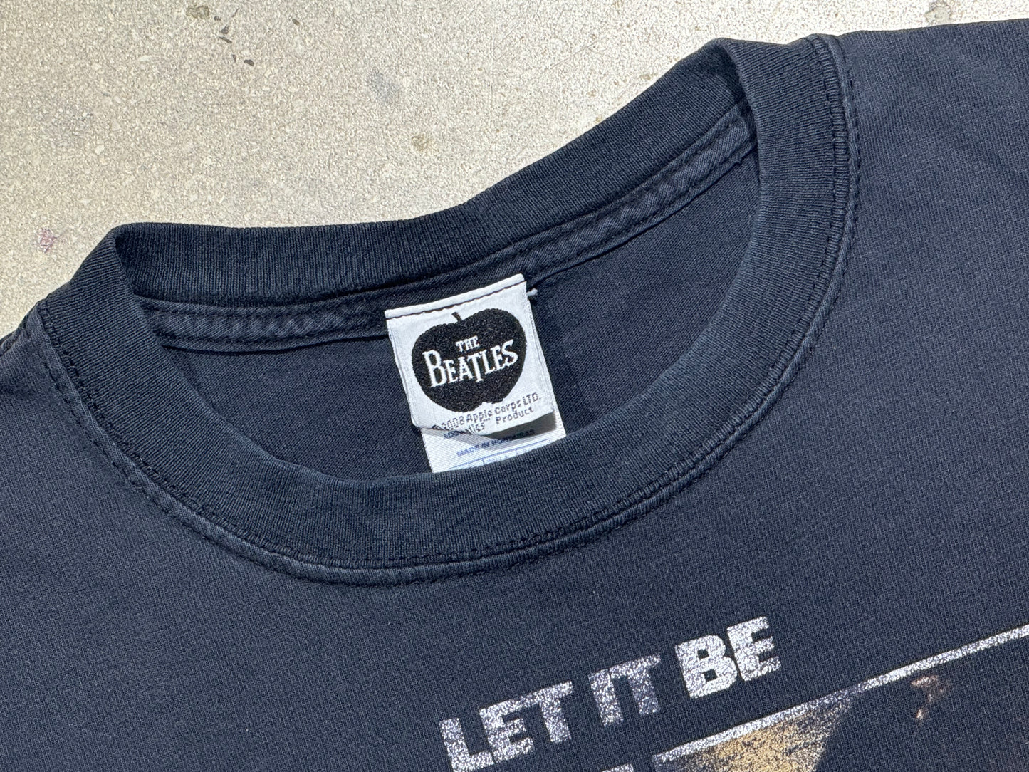 2008 Beatles Let It Be Tee - Faded Black Size XL