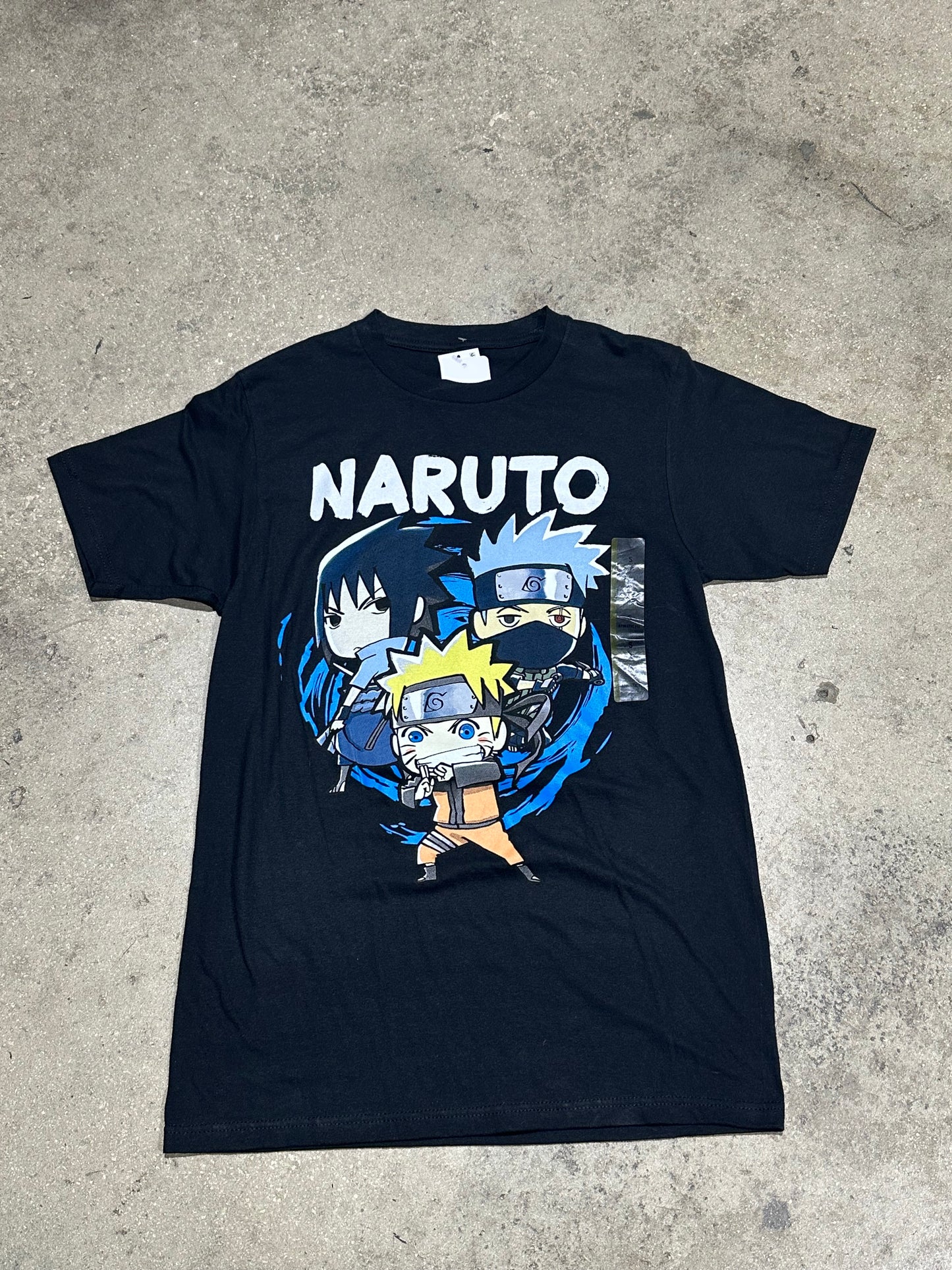 Naruto Tee - Black Size Small (17.5x28.5)