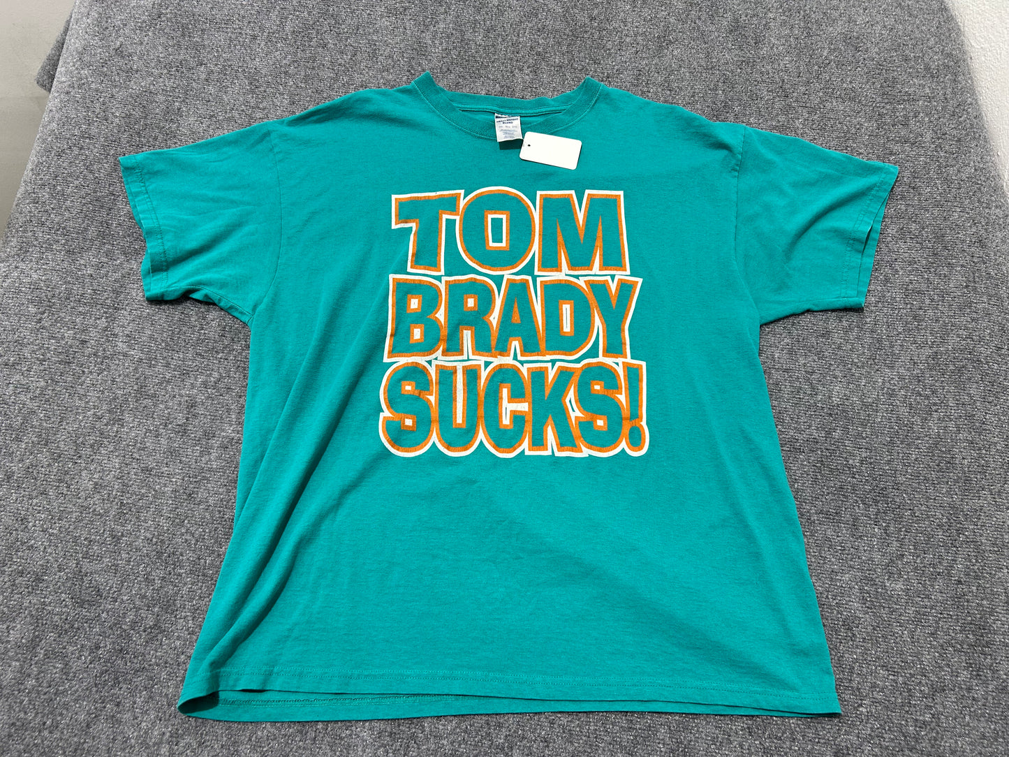 Tom Brady Sucks Tee - Teal/Orange Size XXL