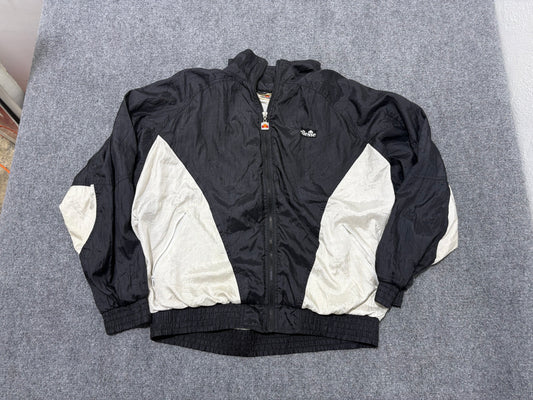 Ellesse Zip Up Windbreaker Jacket - Black / White Size XL