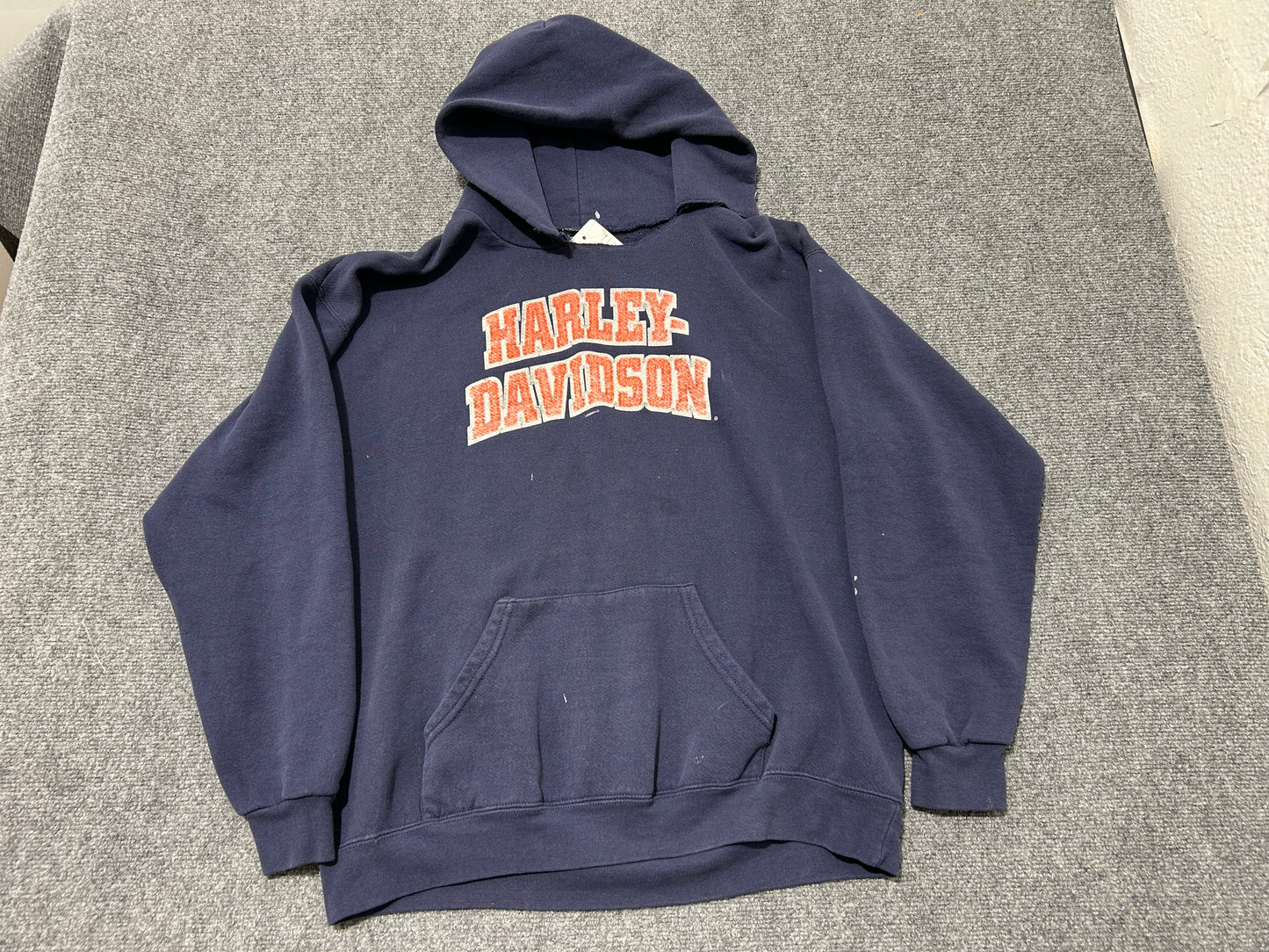 2004 Harley Davidson Of Kokomo Hoodie - Navy Size Large