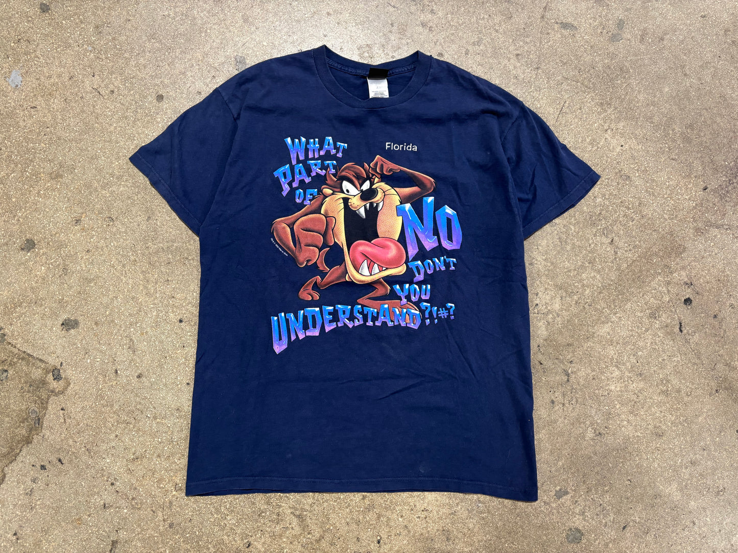 1999 Taz What Part of No Tee - Navy Size XL