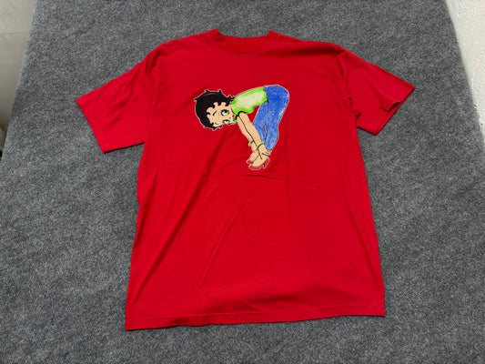Betty Boop Bent Over Tee - Red Size Large