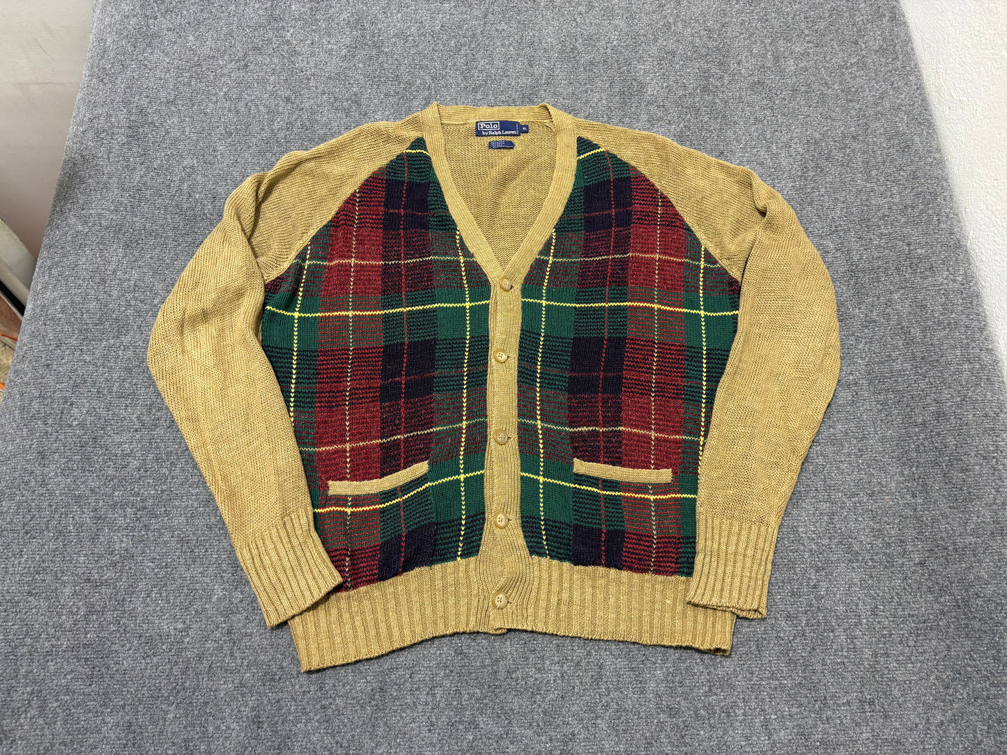 Polo Ralph Lauren Linen Mix Cardigan Sweater - Multicolor Size XL