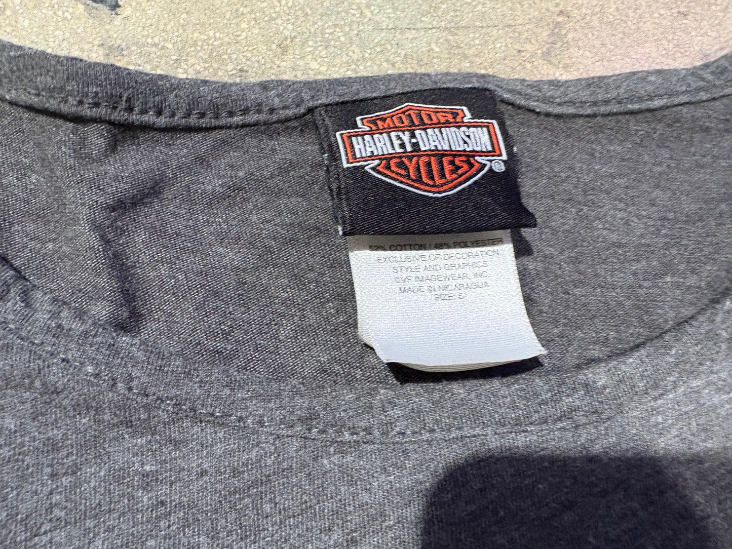 Womens Harley Davidson Long Sleeve Tee - Grey Size Small