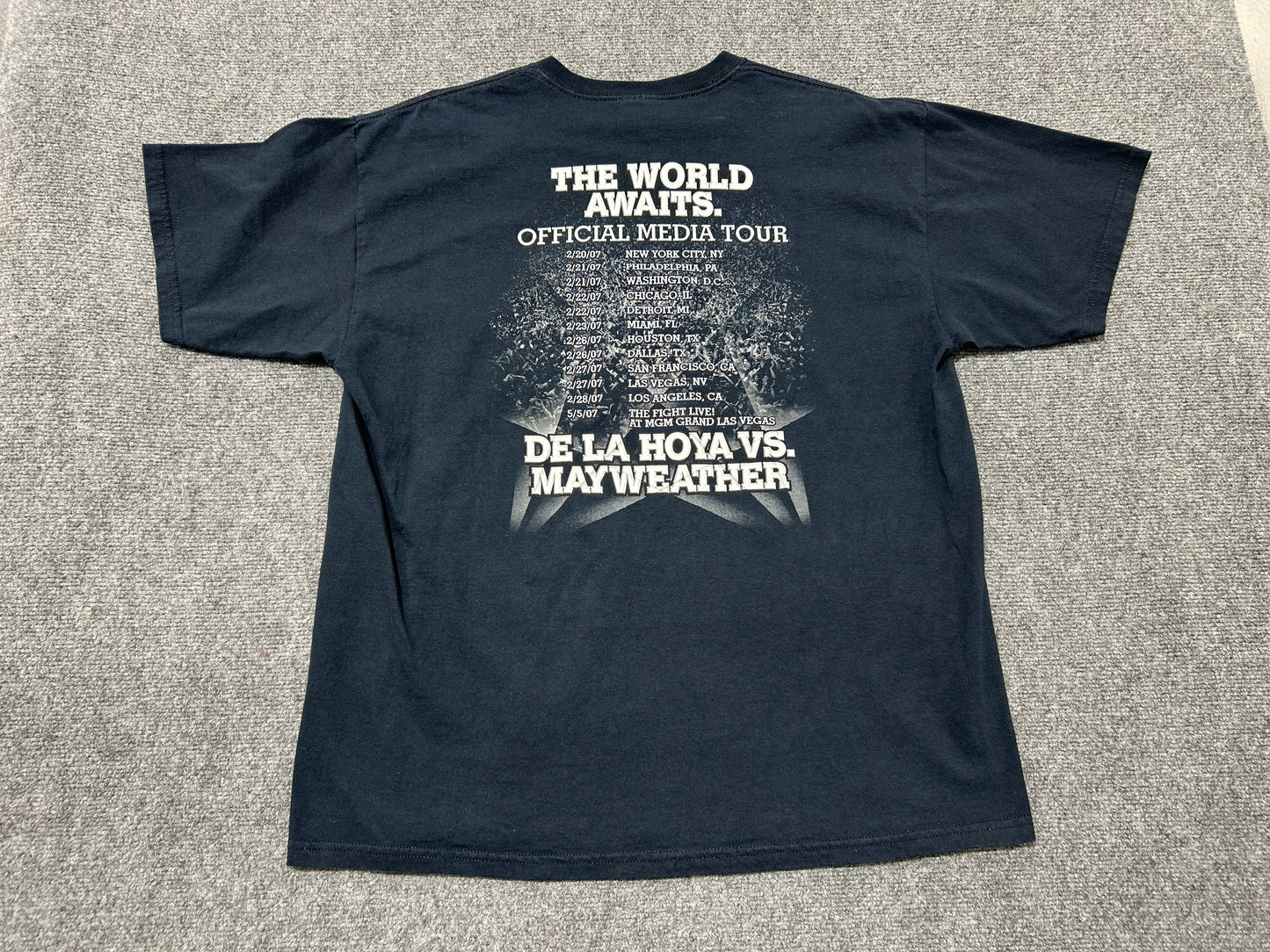 2007 De La Hoya vs Mayweather Tee - Black Size XL