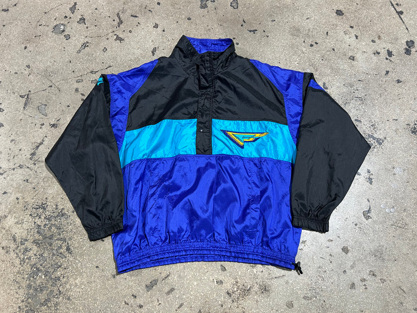 Nike Flight Jacket - Black/Blue/Teal Size XL