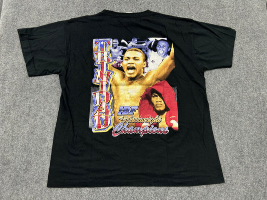 90s Felix Trinidad IBF Welterweight Champion Boxing Rap Tee - Black Size XL
