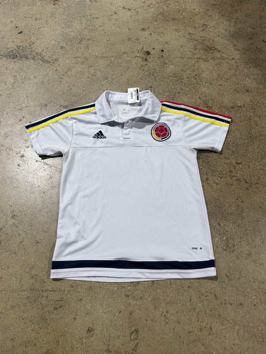 National Team Of Colombia Soccer Jersey - White Size Small