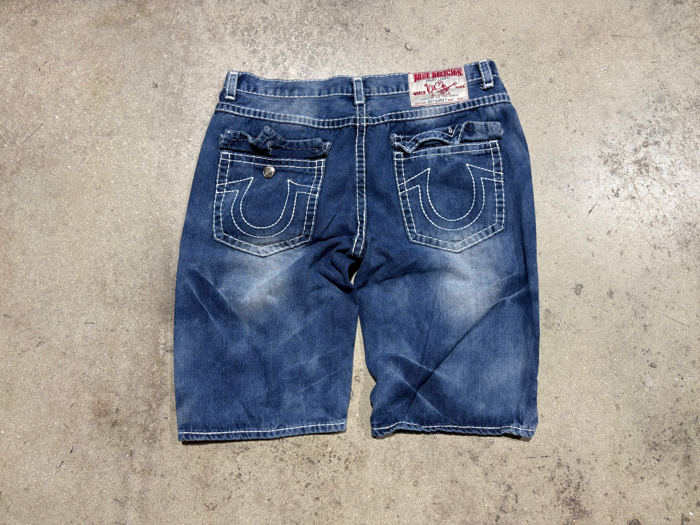 Tru Religion Joey Super T Denim Shorts - Blue Size 42