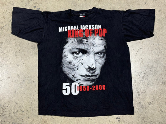 2009 Michael Jackson 50 RIP Tee - Black Size XL