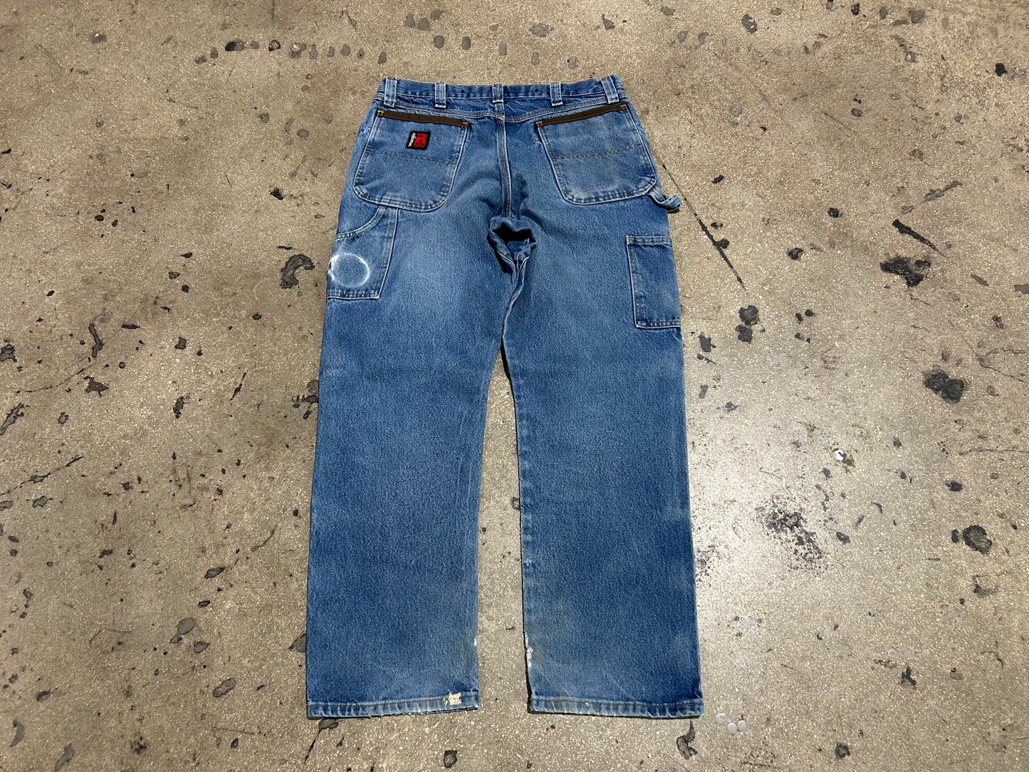Wrangler Riggs Double Knee Carpenter Jeans - Blue Size 34