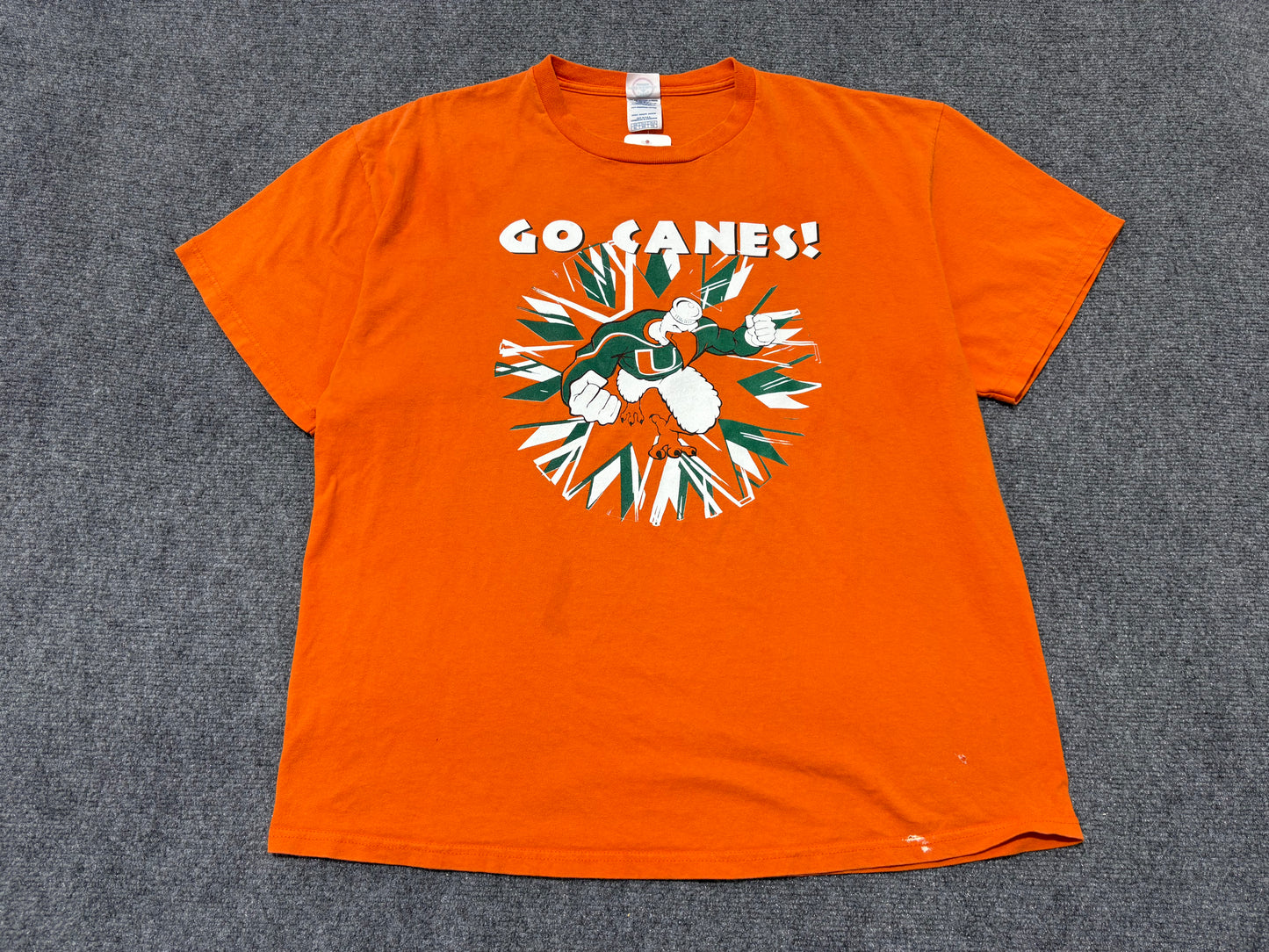 University Of Miami Go Canes! Sebastian Tee - Orange Size XL