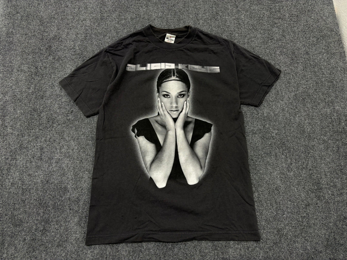 2002 Alicia Keys Tour Tee - Grey Size Medium