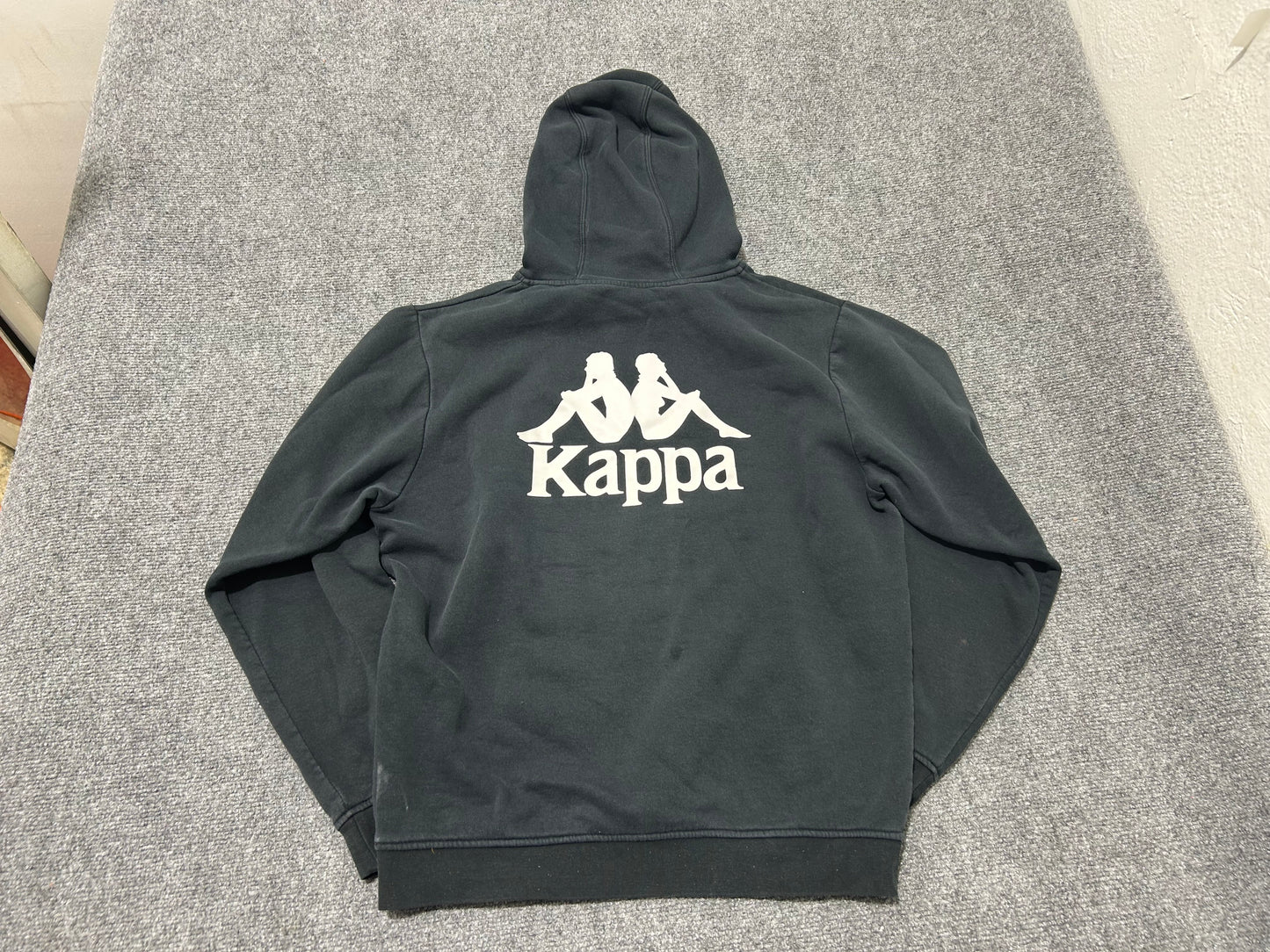 Kappa Back Logo Hoodie - Black size Large