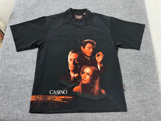 Dragonfly Casino Movie Button Up Shirt - Black Size XXL