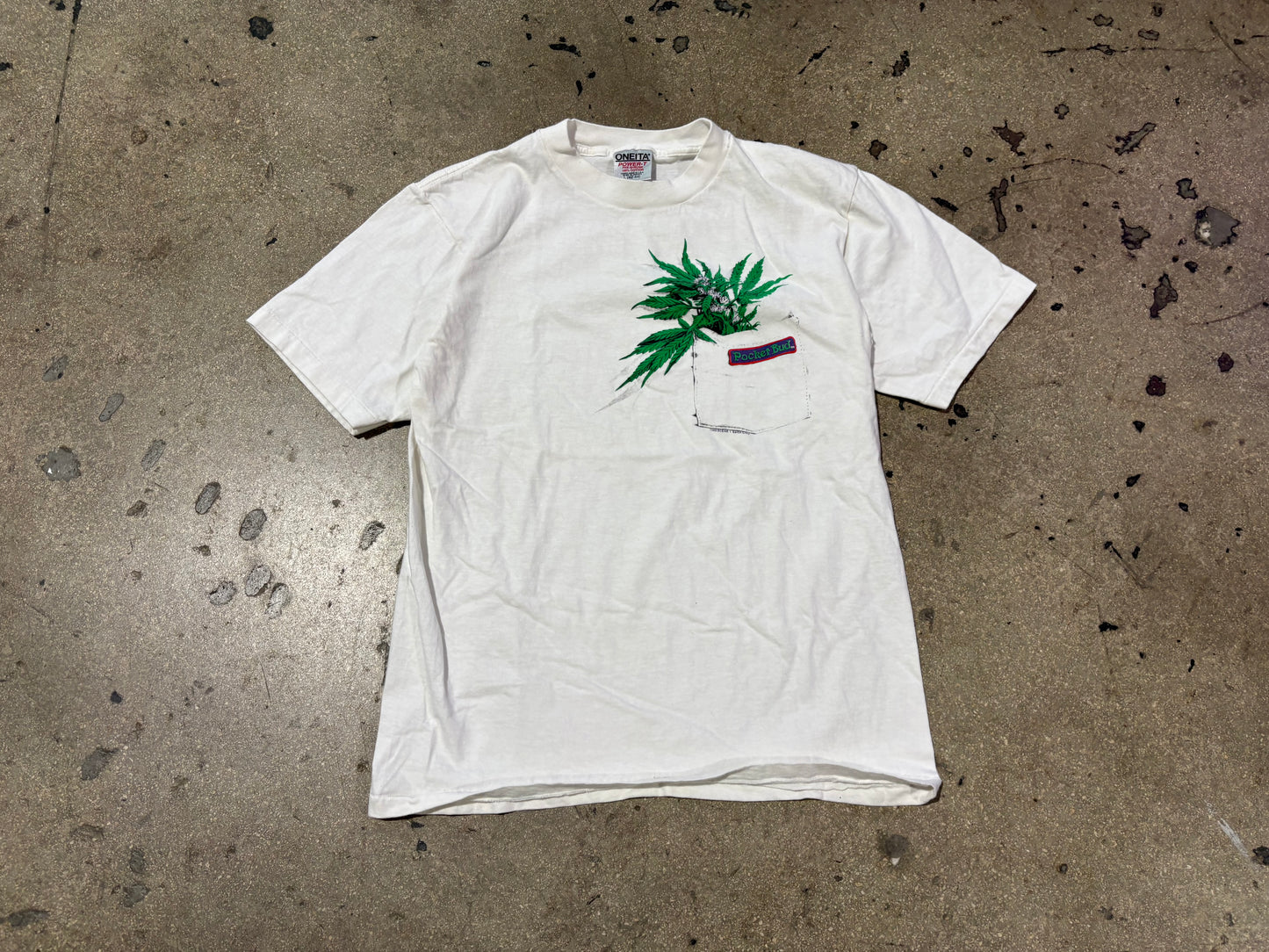 1989 Pocket Bud Tee - White Size Large