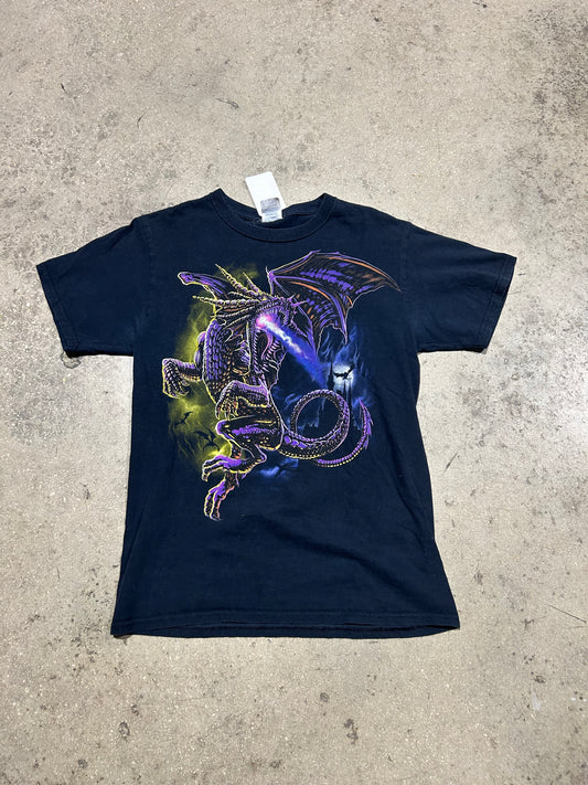 Purple Dragon Tee - Black Size Small