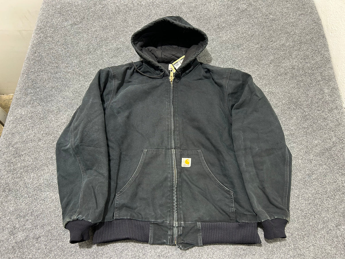 Carhartt Hoodie Zip Up Work Jacket - Black Size Medium