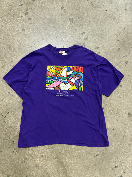 2007 Coconut Grove Arts Festival Tee - Purple Size XL (22 x 27.5)