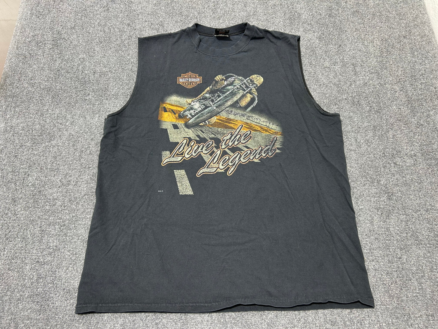 Harley Davidson Live The Legend Cabo Cutoff Tee - Black Size XXL