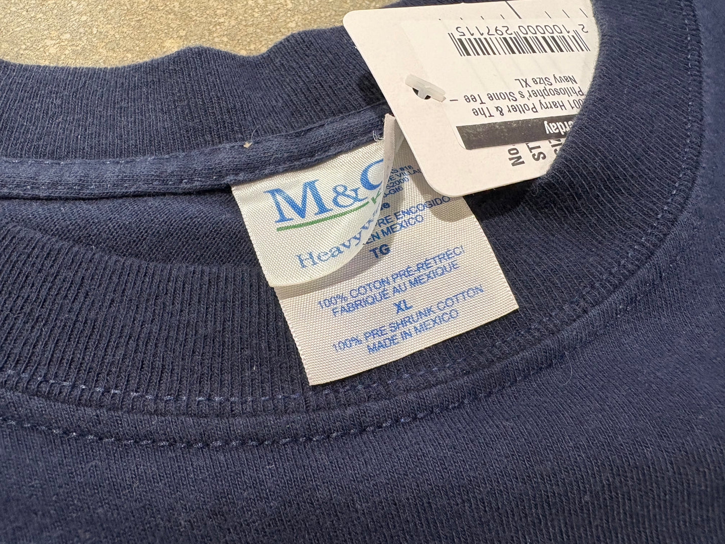 2001 Harry Potter & The Philosopher's Stone Tee - Navy Size XL